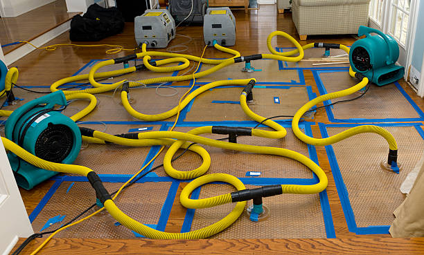 Professional Water Damage Restoration technician working in Cleveland, OK